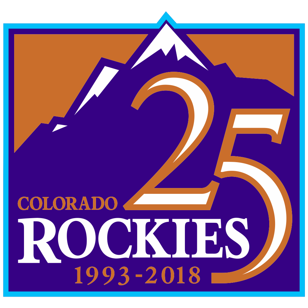 Colorado Rockies 2018 Anniversary Logo v2 iron on transfers for T-shirts